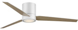 Braden 56" LED Indoor Satin White Ceiling Fan, Light Kit and White Opal Shade