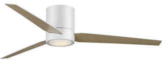 Braden 56" LED Indoor Satin White Ceiling Fan, Light Kit and White Opal Shade