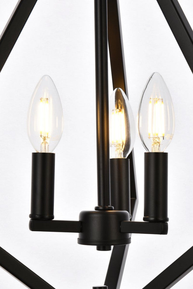Isla 3-Light Pendant, Black