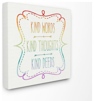 Stupell Industries Kind Words Thoughts and Deeds, 17 x 17