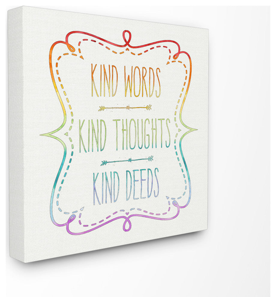 Stupell Industries Kind Words Thoughts and Deeds, 17 x 17