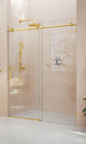 56-60"x78" Frameless Sliding Shower Door, Satin Brass