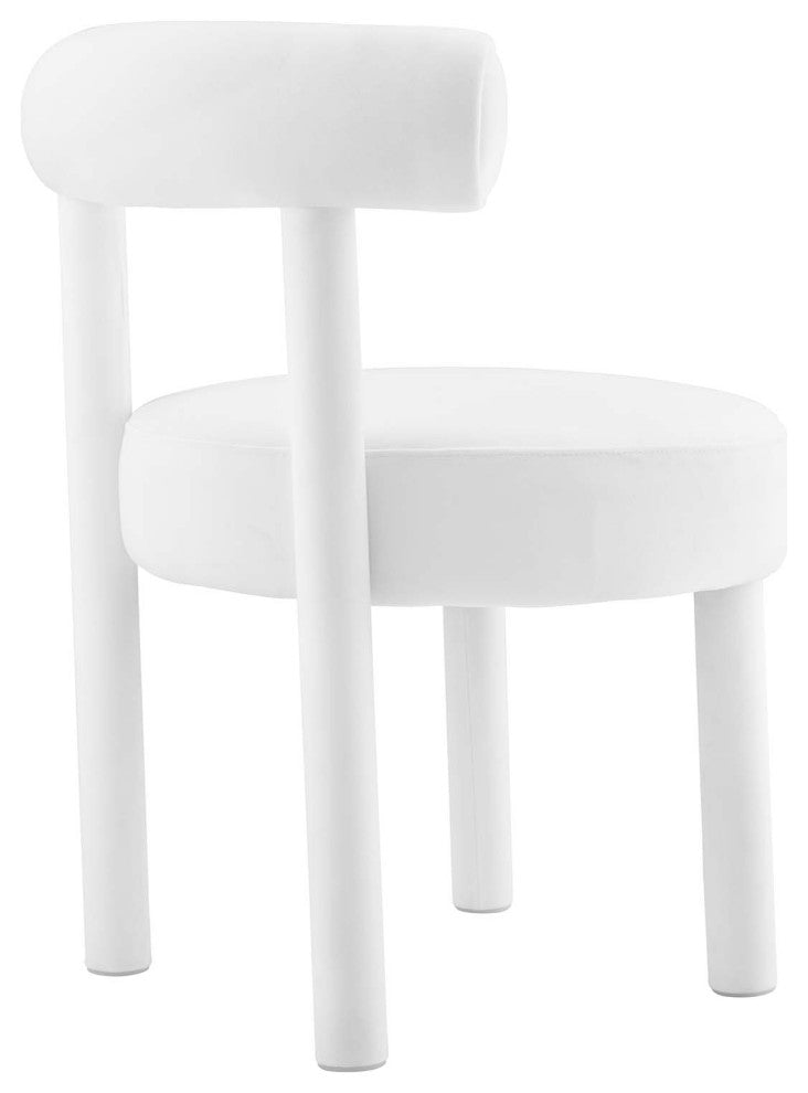 Toulouse Performance Velvet Dining Chair, Set of 2, White