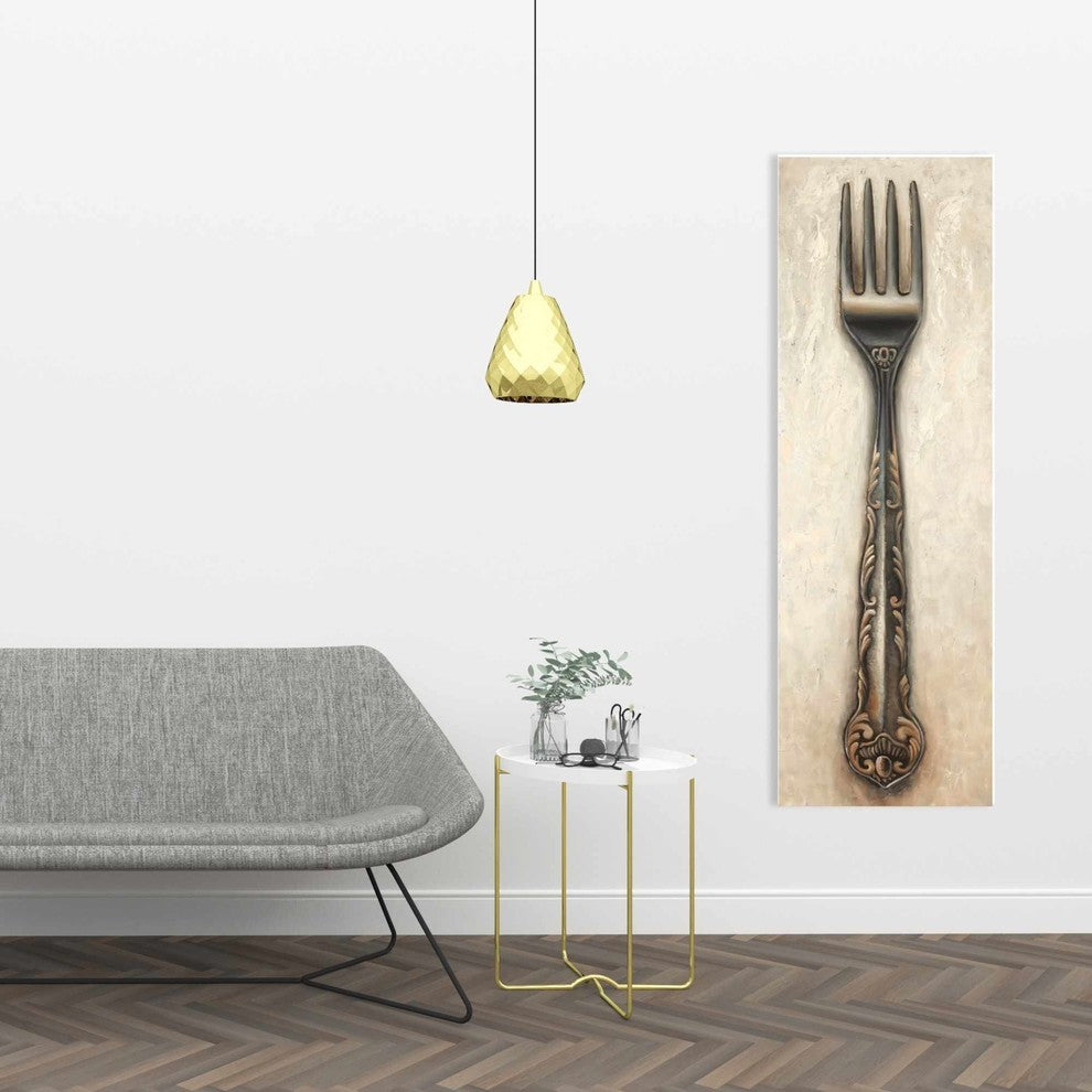 Vintage Fork Print on Wrapped Canvas