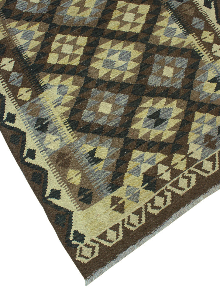 Sangat Kilim Latifa Brown Rug