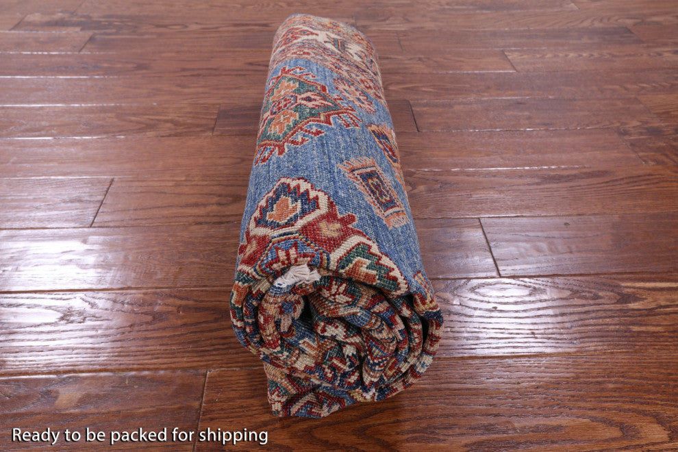 Super Kazak Hand-Knotted Wool Rug 5' 0" X 7' 1" Q10258