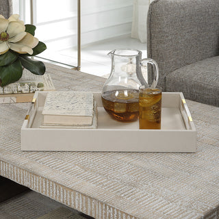 Wessex White Shagreen Tray
