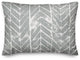 Grey Distressed Chevron 14x20 Lumbar Pillow