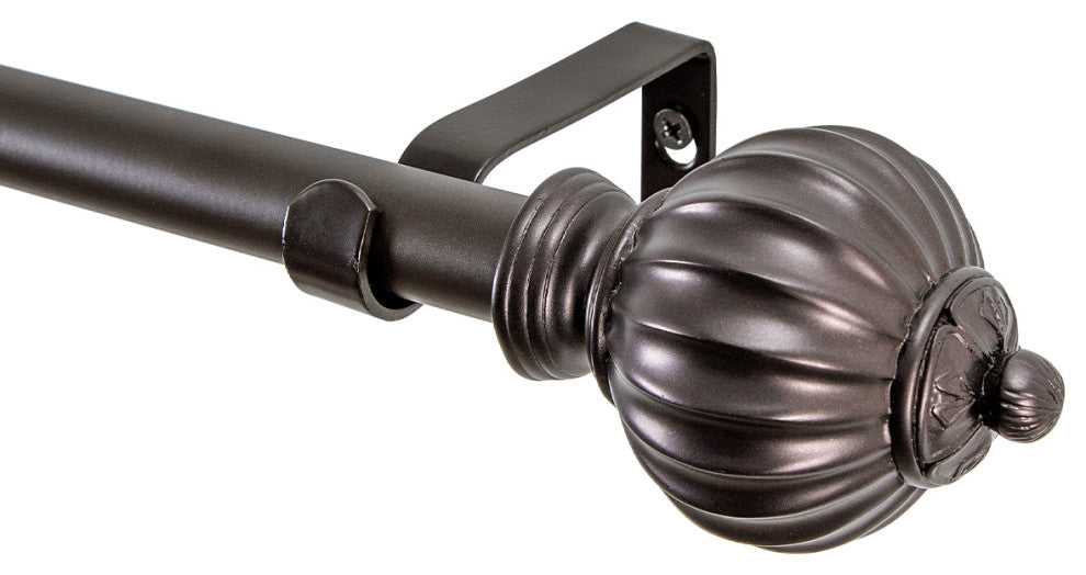 UTOPIA ALLEY 3/4 Inch Curtain Rod - Curtain Rods For Windows 48 to 86 Inch, Oil Rubbed Bronze