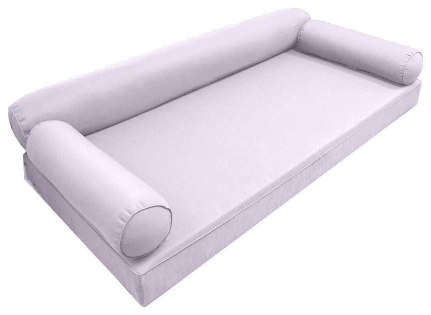 Style6 Twin-XL Pipe Trim Outdoor Mattress Bolster Slip Cover COMPLETE SET AD107