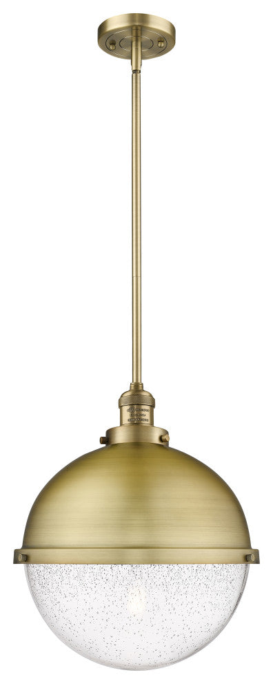 Innovations 201S-BB-HFS-124-BB-LED Hampden 1 Light Pendant, Brushed Brass