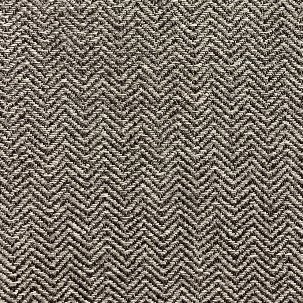 Plutus Jagged Ash Gray Chevron Luxury Outdoor/Indoor Throw Pillow, 24"x24"