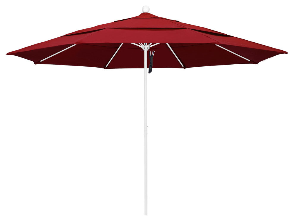11' Fiberglass Umbrella White, Pacifica, Red, 11'