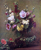 Henri Fantin-Latour Hollyhocks, 20"x25" Wall Decal Print