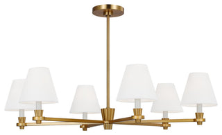 Paisley Large Chandelier, Burnished Brass