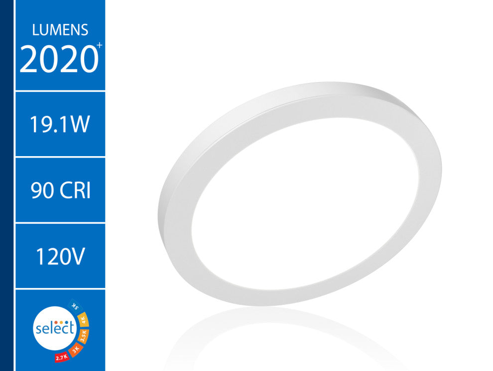 DSE 15" White Round Selectable LED Surface Mount Downlight