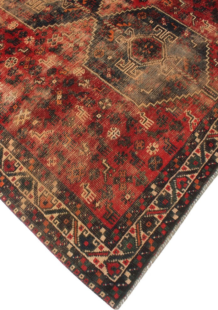 Vintage Sherazi Candella Red Rug 6'10"x9'2"