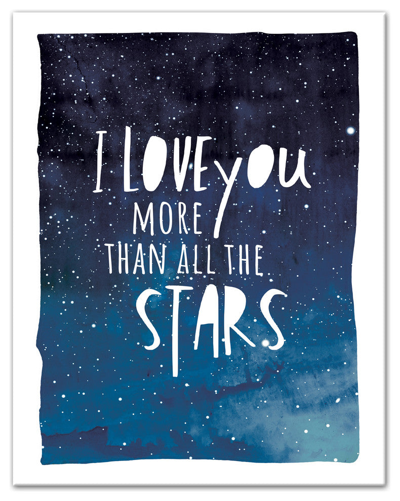 I Love You More Than All The Stars 11x14 Canvas Wall Art