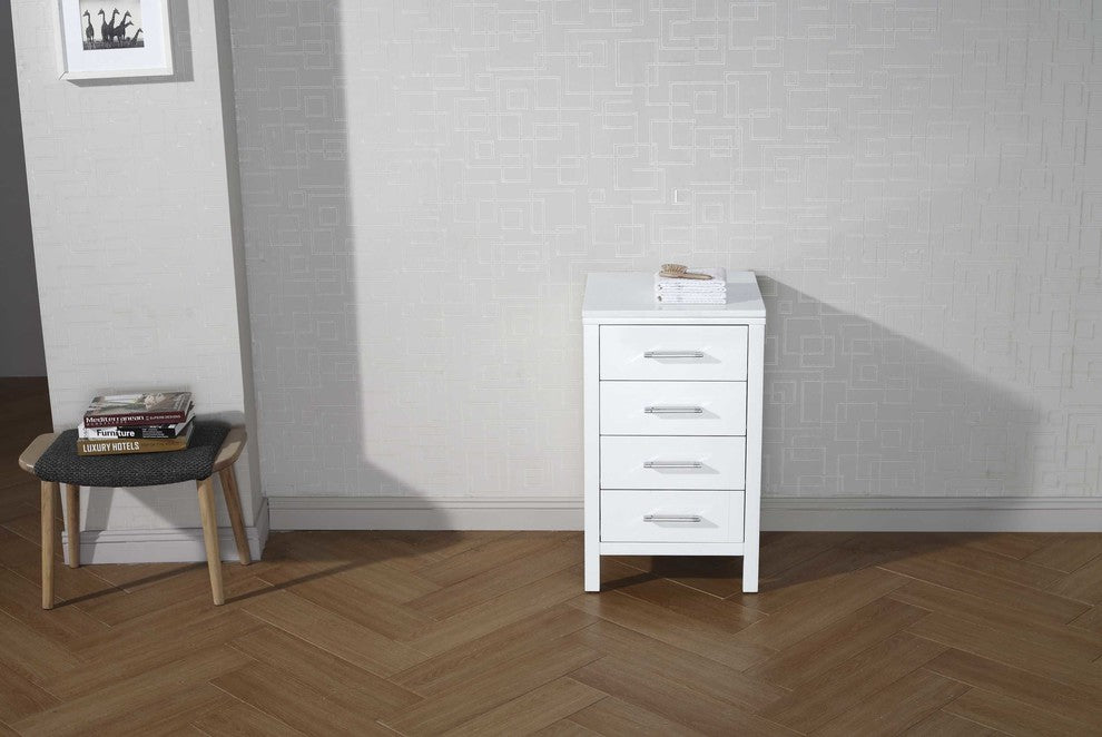 Dior 18" Side Cabinet, White