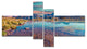 Beautiful Lake in Lago Rienza, Seashore Canvas Art Print, 60"x32", 4 panels