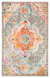 Safavieh Crystal CRS501K Rug, Orange/Teal, 3' X 5'