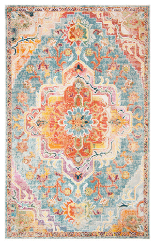 Safavieh Crystal CRS501K Rug, Orange/Teal, 3' X 5'