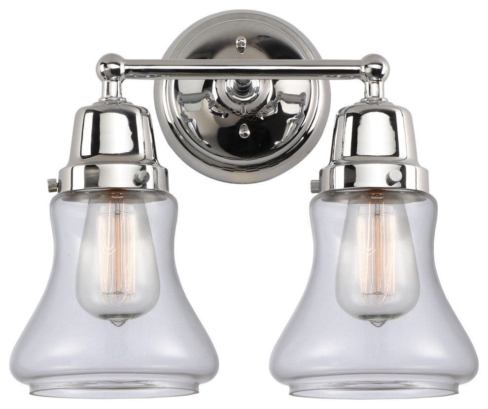 Innovations 623-2W-PC-G192 2-Light Bath Vanity Light, Polished Chrome