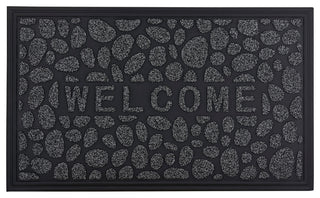 Superio Non-Slip Natural Stone Coir Doormat, Welcome Script on Carpet 18"�x 30"� ,