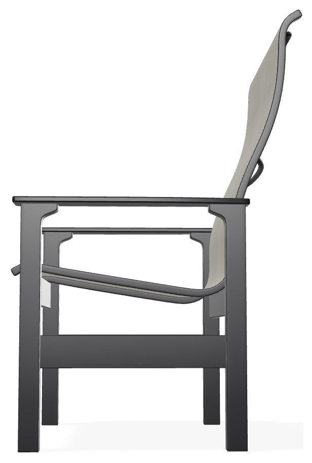 Leeward Sling Outdoor Armchair, Ella/Black