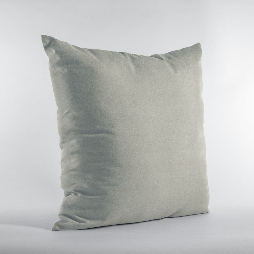 Light Grey Solid Shiny Velvet Luxury Throw Pillow, Double sided 20"x36" King