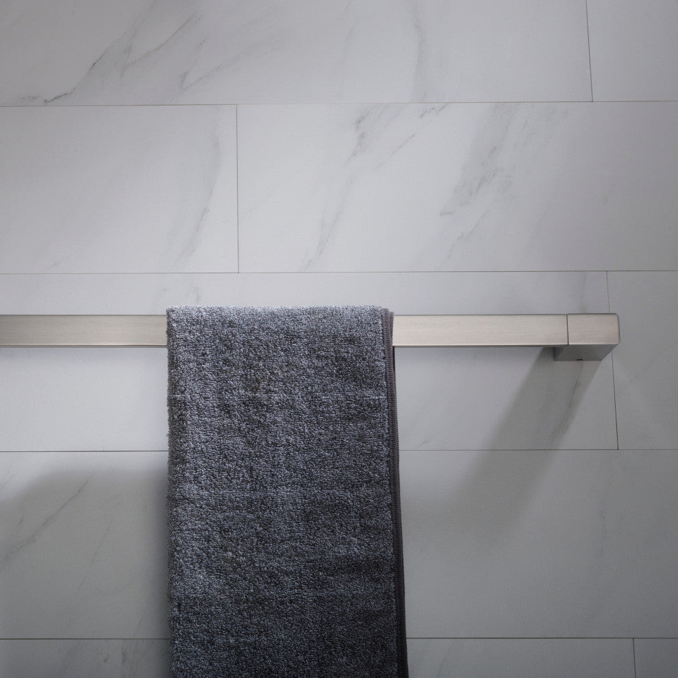 Stelios Bathroom 24" Towel Bar, Brushed Nickel