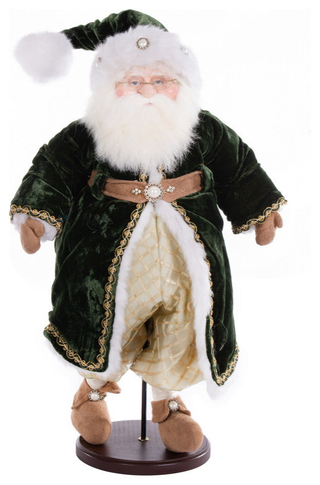 Vickerman KV200919 19" Silent Night Collection Santa Doll With Stand