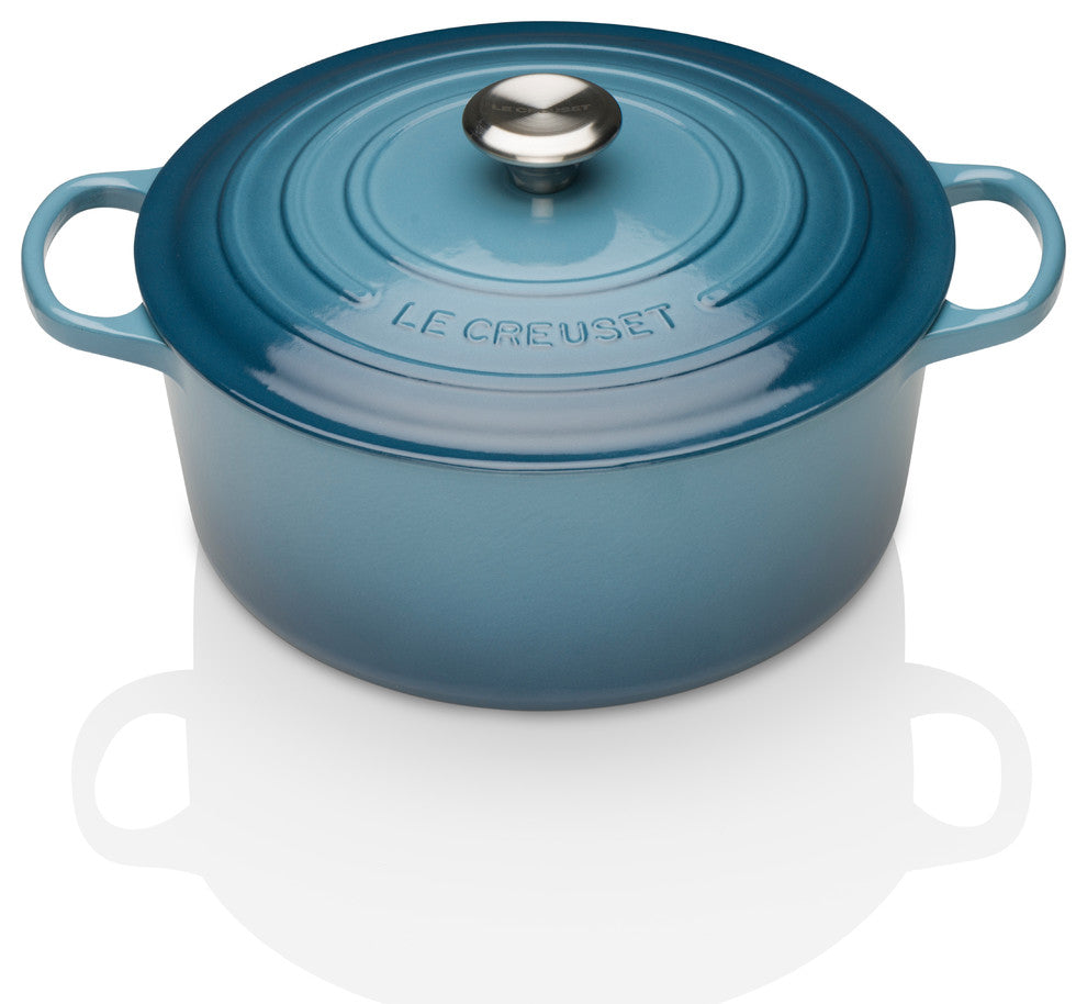 Le Creuset Signature Cast Iron Round Casserole, 20 cm, Marine