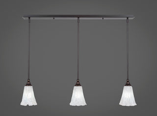 3 Light Mini Pendant, 5.5" Italian Ice Glass