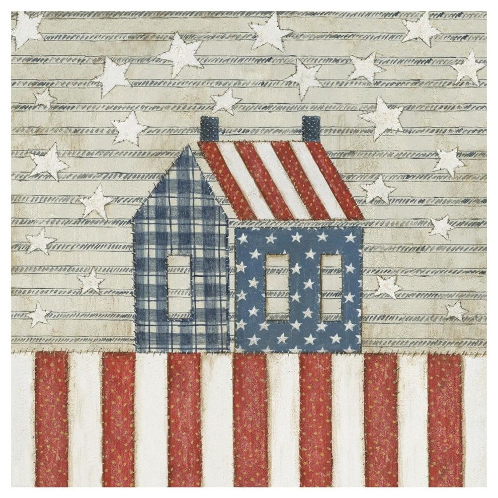 "Americana Quilt V" Digital Paper Print by David Carter Brown, 20"x20"