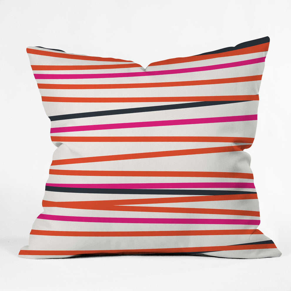 Khristian A Howell Crew Stripe Warm Outdoor Throw Pillow, 18x18x5
