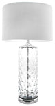 Nuloom Glass Cotton Shade Clear Finish 3-Way Switch Table Lamp, 15"