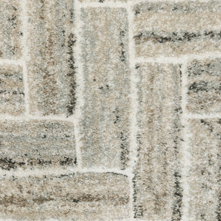 Canton Herringbone Ivory/Beige Indoor Area Rug, 1'10"x7'6"