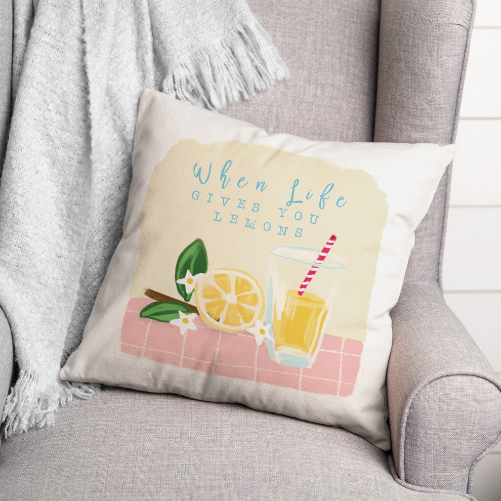 Lemons to Lemonade 18x18 Indoor / Outdoor Pillow