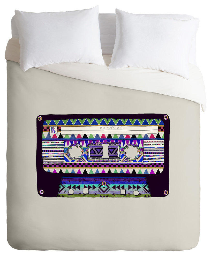 Deny Designs Bianca Green Mix Tape No 10 Duvet Cover - Lightweight