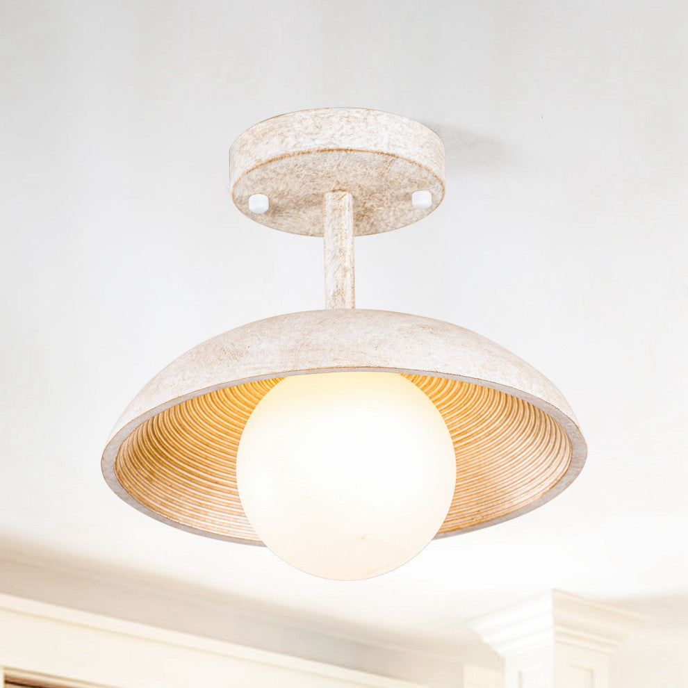 10.6 in 1-Light Modern Flush Mount Ceiling Lighting