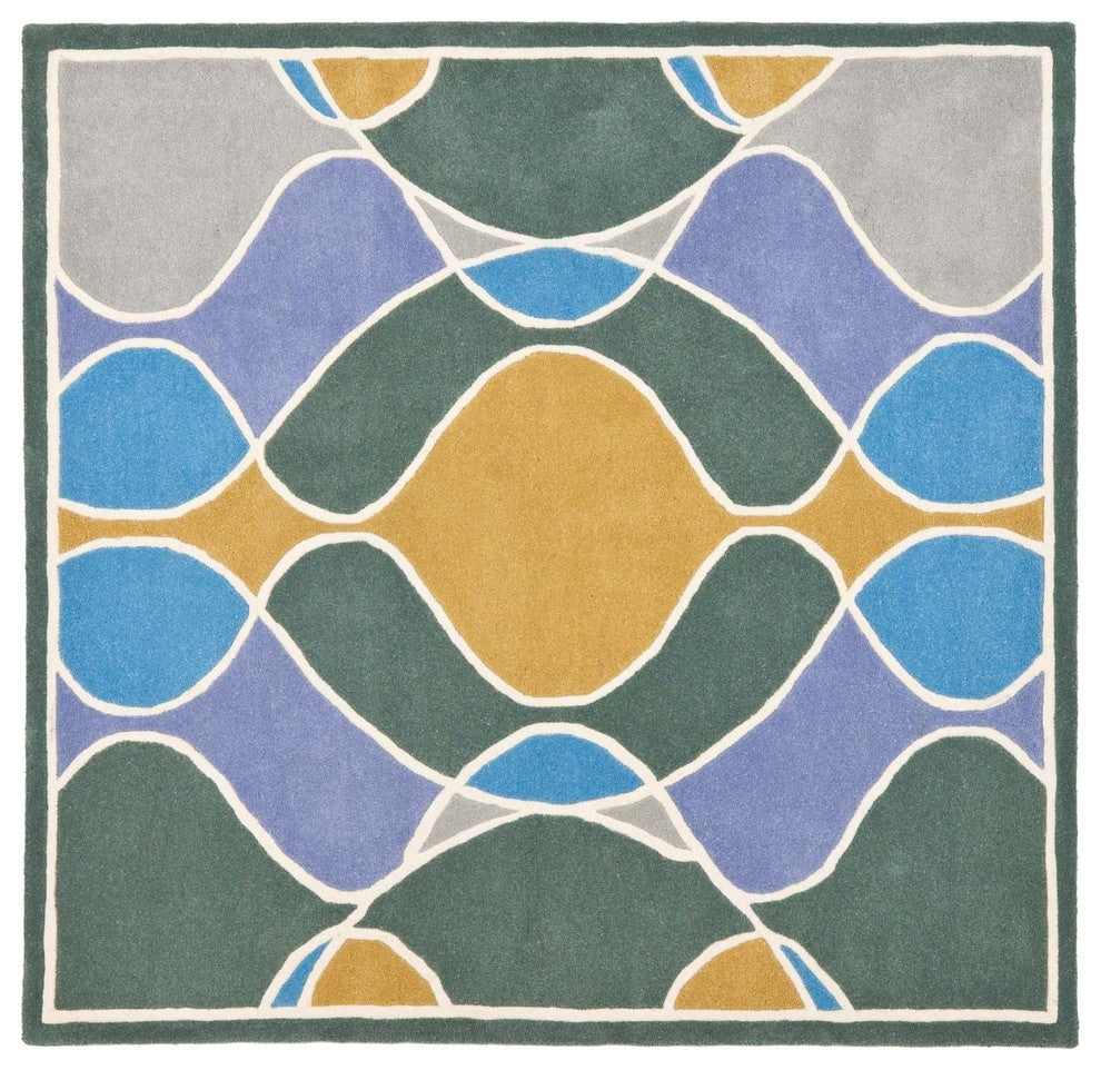 Safavieh Soho Soh762A Geometric Rug, Multi, 6'0"x6'0" Square