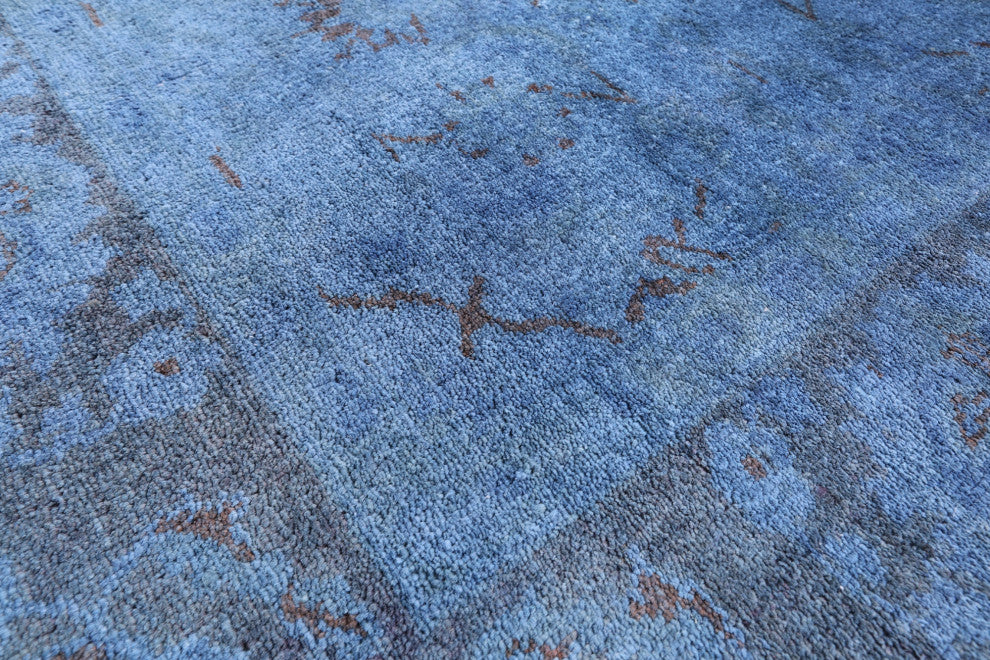 6' 1" X 8' 6" Handmade Overdyed Full Pile Wool Rug - PR2631