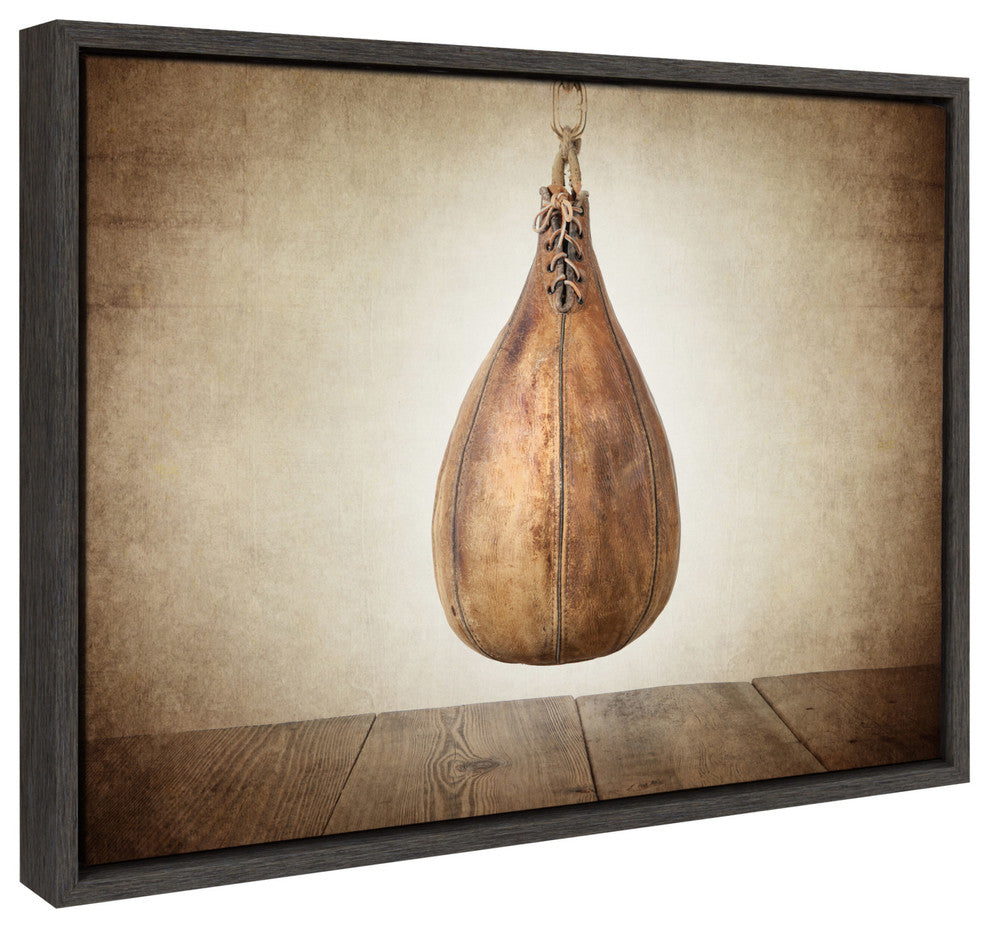 Sylvie Boxing Speedbag Framed Canvas by Shawn St. Peter, Gray 18x24