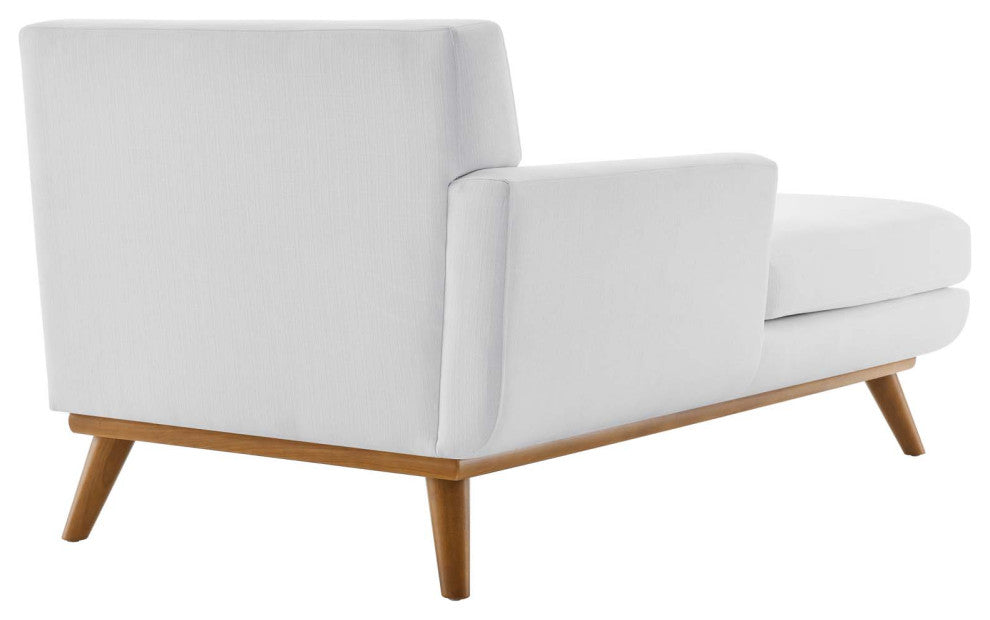 Accent Sofa Chaise Chair, Fabric, White, Modern, Living Lounge Hotel Hospitality