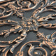 Viola Oil Rubbed Bronze Matte Finish 12"x 18" Hand Made Metal Mural Tile