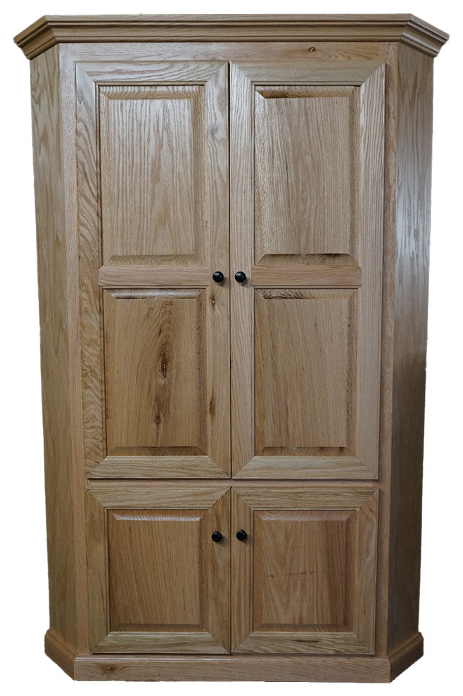 Oak Corner Kitchen Pantry, Light Oak