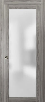 Planum 2102 Interior Sliding Closet Pocket Door 28x80 Ginger Ash Track Pulls