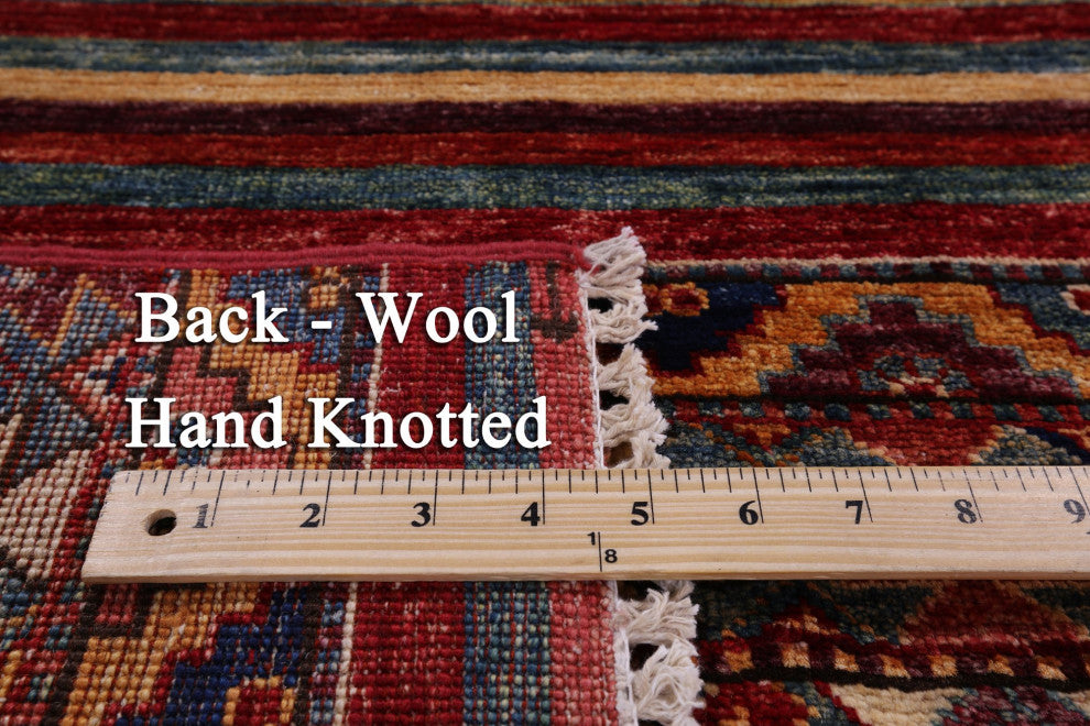 3' 11" X 6' 1" Khorjin Super Kazak Handmade Wool Rug Q10772
