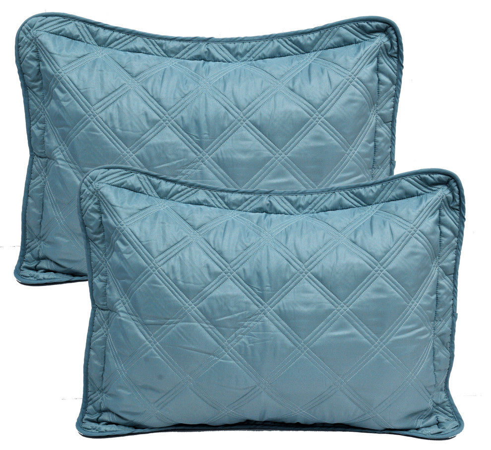 Charleston Down Alternative Bed Spread Set, Smoke Blue, King